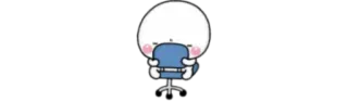 😭 cute, character, sticker, office, chair, cartoon whatsapp sticker
