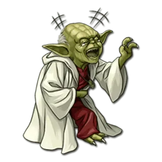 😄 Yoda Star Wars Yoda, Star Wars, Jedi, Gesto ofensivo whatsapp sticker