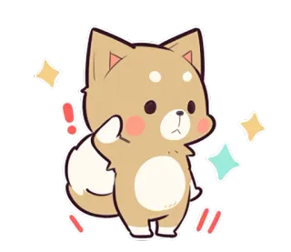 👌 собака, животное, милый, каваи, стикер, мультфильм, эмодзи telegram sticker