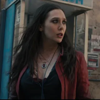 😕 Scarlet Witch Алая Ведьма, Marvel, Элизабет Олсен, Мстители, Супергерой, ВандаВижн whatsapp sticker