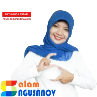 🙏 BAYUNING LESTARI
PENGURUS IGI INDRAMAYU
SALAM
AGUSANOV woman, hijab, indonesian, smile, greeting whatsapp sticker