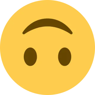 🙃 emoji, upside down, smiley face telegram sticker