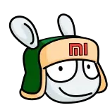 😉 MI sticker, cartoon, rabbit, hat, MI whatsapp sticker