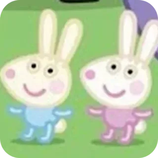 👍 cartoon, bunny, rabbit, children, cute telegram sticker