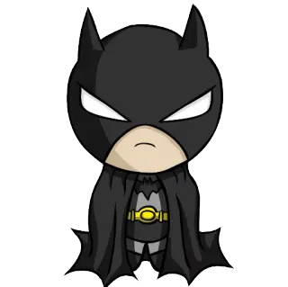 😆 Batman Batman, DC Comics, Superhéroe, Dibujos animados, Personaje de cómic, Caballero Oscuro telegram sticker