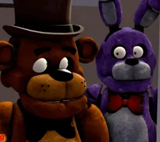 ⛓ Freddy Fazbear Five Nights at Freddy's Five Nights at Freddy's, Freddy Fazbear, Bonnie, Horreur, Jeu vidéo, Animatronique whatsapp sticker