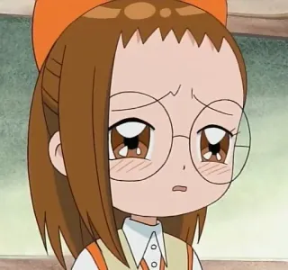 😢 Аниме, Мультфильм, Девушка, Очки, Милый, Персонаж telegram sticker