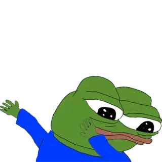 😌 Pepe the Frog Meme, Żaba, Pepe, Kultura internetowa, Postać telegram sticker