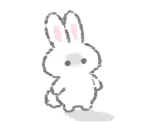 🧁 lapin, mignon, animal, blanc, lapinou telegram sticker