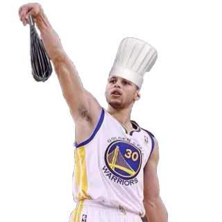 🏀 Stephen Curry pallacanestro, chef, Golden State Warriors, NBA, cappello da chef telegram sticker