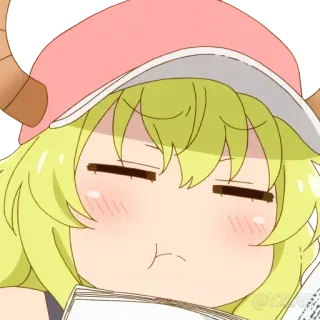 😠 Lucoa Miss Kobayashi's Dragon Maid Anime, Dragón, Lindo, Kawaii, Chica Anime, Lucoa, Kobayashi-san Chi no Maid Dragon whatsapp sticker