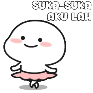 🍡 SUKA-SUKA AKU LAH dessin animé, mignon, personnage, malais, texte, expression telegram sticker