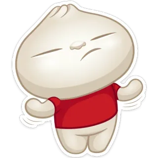 😕 empanadilla, comida, kawaii, lindo, dibujos animados, personaje whatsapp sticker