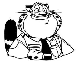 😄 Clawhauser Zootopia police, officer, donut, cat, cartoon, character, clawhauser, zootopia telegram sticker