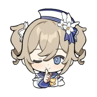 😉 Barbara Genshin Impact anime, game, genshin impact, chibi, character, barbara, sticker telegram sticker