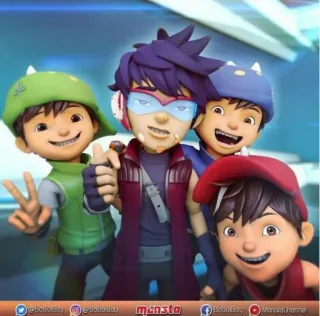 🤡 Boboiboy dibujos animados, amistad, animación, grupo, personajes whatsapp sticker
