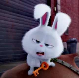 😒 Snowball The Secret Life of Pets coelho, coelhinho, animal de estimação, animal, fofo, desenho animado telegram sticker