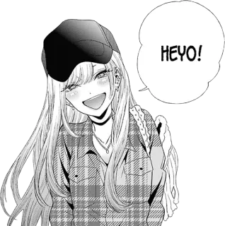👋 HEYO! Аниме, Манга, Приветствие, Счастливый, Девушка telegram sticker