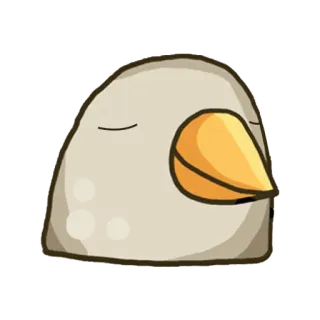 🐦 animal, bird, cute, cartoon, sleeping telegram sticker