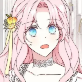 🍭 อนิเมะ, มังงะ, การ์ตูน, ผู้หญิง, ผู้หญิง, ผมสีชมพู, ตกใจ, กังวล telegram sticker