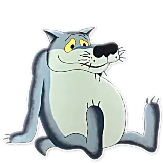 ☺ Wolf, Cartoon, Tier, Figur, Illustration telegram sticker