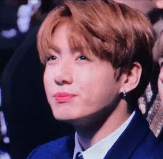 😐 Jungkook K-pop, zanger, beroemdheid, BTS, muziek, portret telegram sticker