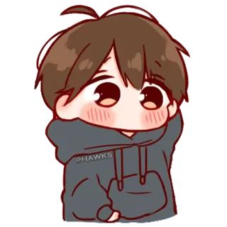 💞 @HAWKS anime, cute, cartoon, boy, fanart telegram sticker