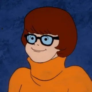 🐶 Velma Dinkley Scooby-Doo cartoon, character, glasses, mystery, velma telegram sticker