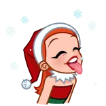❄️ kerst, elf, cartoon, feestelijk, vakantie, viering telegram sticker