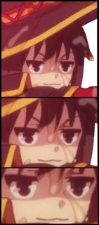 😏 Megumin Konosuba anime, megumin, konosuba, crying telegram sticker