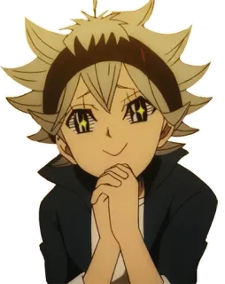 😊 Asta Black Clover Anime, Black Clover, Asta, Mangá, Desenho animado, Feliz telegram sticker