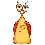 🙅‍♂️ Schnecke, Cartoon, Tier, niedlich, Augen telegram sticker