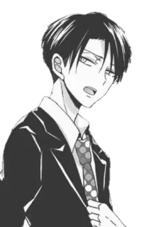 😏 anime, manga, character, man, suit, tie telegram sticker