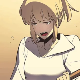 🕯 phụ nữ, anime, nhân vật, nữ, tóc vàng telegram sticker