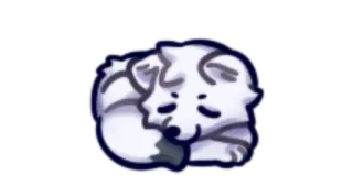 😴 cáo, động vật, dễ thương, ngủ, nhãn dán telegram sticker