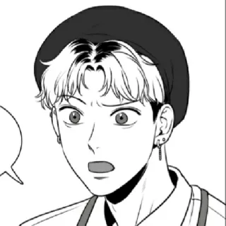 🖤 Anime, Manga, Cartone animato, Ritratto, Illustrazione, Bianco e nero telegram sticker