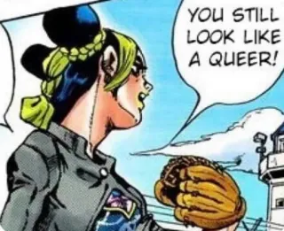 😒 YOU STILL LOOK LIKE A QUEER! beleidigende Sprache, Hassrede, Schimpfwort, Anime, Manga telegram sticker