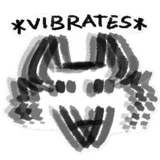 ☕ *VIBRATES* вибрирующий, мультфильм, юмор, мем, эмоция, выражение telegram sticker
