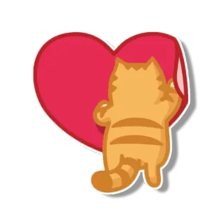 💜 gato, corazón, amor, lindo, animal telegram sticker