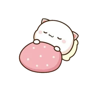 😴 Katze, schlafend, süß, Tier, kawaii, Cartoon telegram sticker