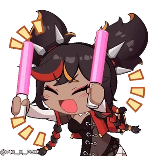 🎉 Xinyan Genshin Impact whatsapp sticker