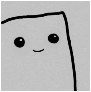 🙂 квадрат, лицо, милый, простой, счастливый telegram sticker