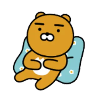 😬 Ryan мультфильм, медведь, Райан, Kakao Friends, милый, каваий whatsapp sticker