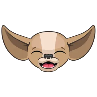 😁 chihuahua, cão, desenho animado, animal, fofo, feliz, animal de estimação whatsapp sticker