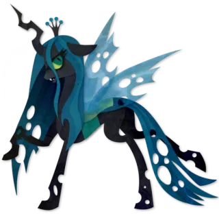 🙄 Queen Chrysalis My Little Pony My Little Pony, Rainha Chrysalis, Desenho animado, Pônei, Vilão telegram sticker