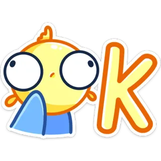 👌 OK desenho animado, pássaro, amarelo, ok, aprovação telegram sticker