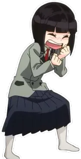 😆 Kyoka Jiro My Hero Academia anime, Kyoka Jiro, My Hero Academia, chibi, cartoon, school uniform whatsapp sticker