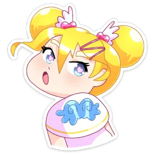 👼 Anime, Cartone animato, Ragazza, Carina, Kawaii, Adesivo telegram sticker