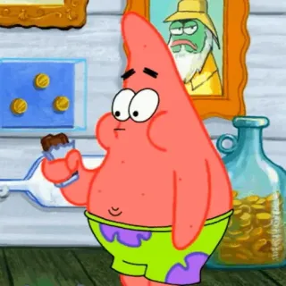 🍔 Patrick Star SpongeBob SquarePants Patrick, Bob l'éponge, Dessin animé, Nickelodeon, Animé, Personnage, Drôle telegram sticker