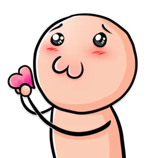 ❤ lindo, corazón, amor, dibujos animados, kawaii telegram sticker